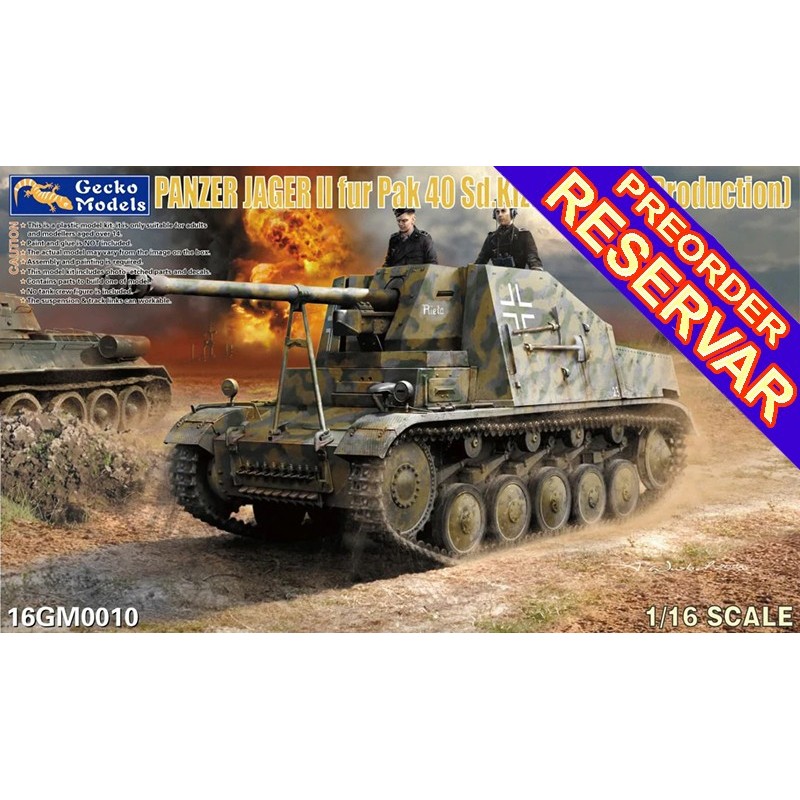 CAZACARROS Sd. Kfz. 131 & Pak-40 (75 mm) Early -Escala 1/16- Gecko Model 16GM0010