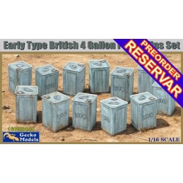 PETACAS DE COMBUSTIBLE 4 Galones BRITANICAS Early -Escala 1/16- Gecko Models 16GM0040