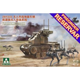 VEHICULO AUTONOMO ZRY-222 Unman & "Robot Wolves" -Escala 1/35- Takom 2223