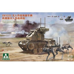 VEHICULO AUTONOMO ZRY-222 Unman & "Robot Wolves" -Escala 1/35- Takom 2223