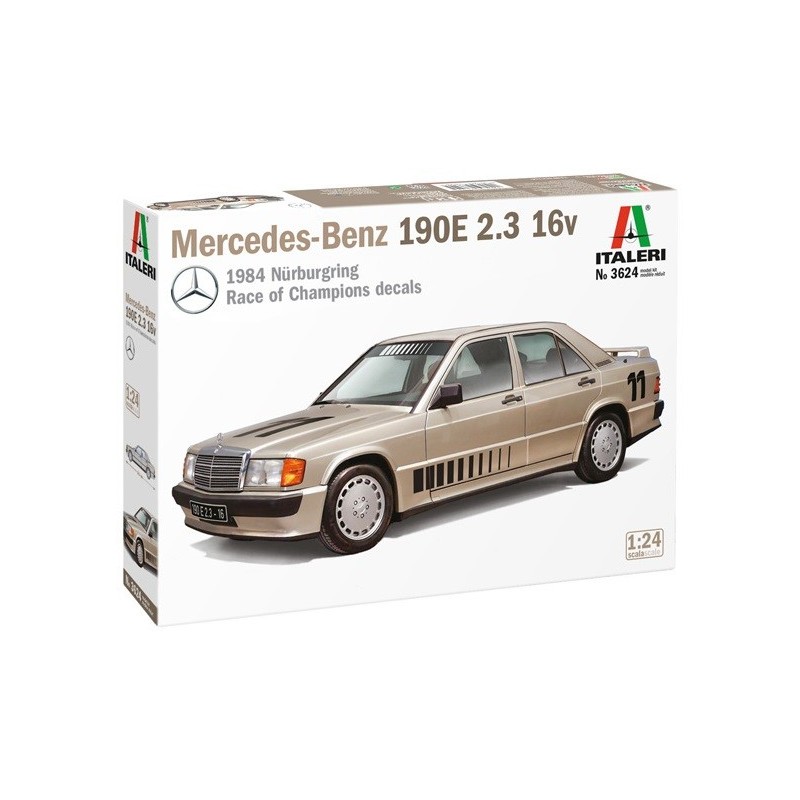 MERCEDES BENZ 190E 2.3 16v -Escala 1/24- Italeri 3624