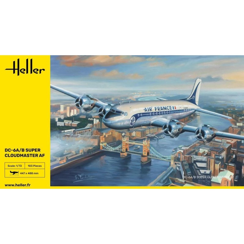 DOUGLAS DC-6 A/B SUPER CLOUDMASTER -Escala 1/72- Heller 80315