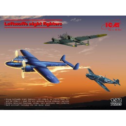 SET CAZAS NOCTURNOS LUFTWAFFE (Bf-109E-4, FW 189A-1, Do 17Z-10) -Escala 1/72- ICM 72209