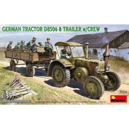 Tractor LANZ BULLDOG D8506 & REMOLQUE & Soldados Alemanes -Escala 1/35- MiniArt 35314