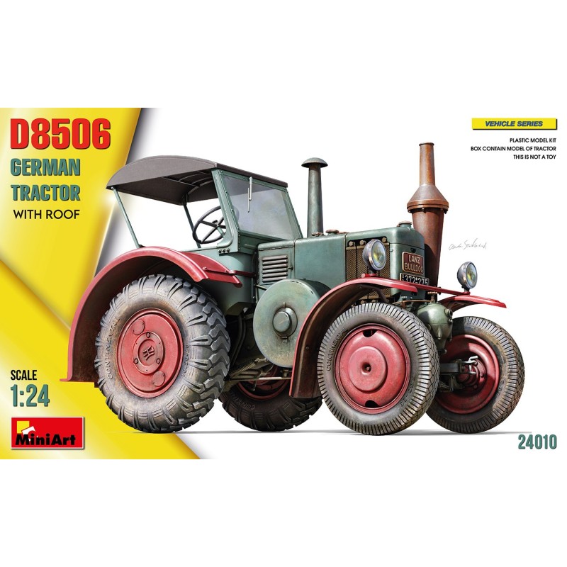 TRACTOR D8506 & Techo -Escala 1/24- MiniArt 24010
