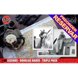 Legends - Douglas Bader - Triple Pack -Escala 1/48- Airfix A40101
