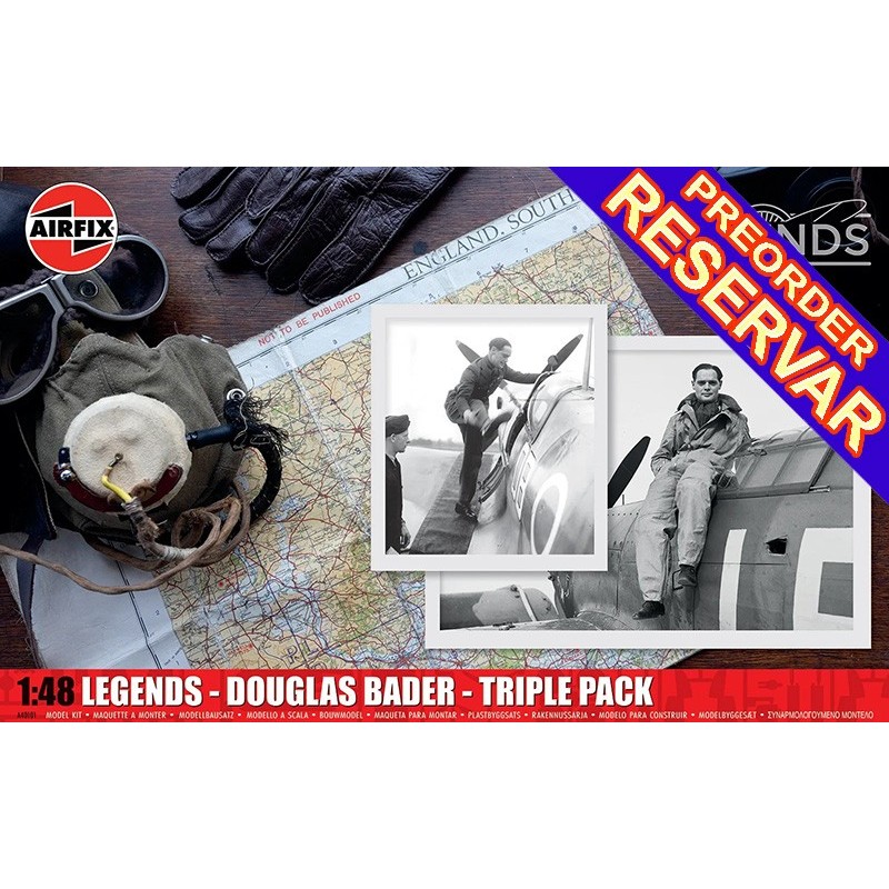 Legends - Douglas Bader - Triple Pack -Escala 1/48- Airfix A40101