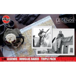 Legends - Douglas Bader - Triple Pack -Escala 1/48- Airfix A40101