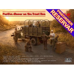 "Festive dinner on the front line" (CAMION COCINA, COCINA DE CAMPAÑA M-1937, COCINEROS) -Escala 1/35- ICM DS3532