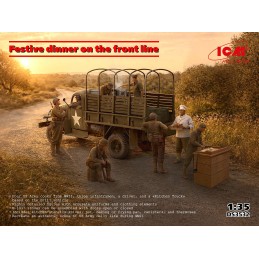 "Festive dinner on the front line" (CAMION COCINA, COCINA DE CAMPAÑA M-1937, COCINEROS) -Escala 1/35- ICM DS3532