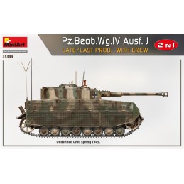 CARRO DE COMBATE Sd.Kfz. 161 Ausf. J PANZER IV Late & Tripulantes -Escala 1/35- MiniArt Models 35344