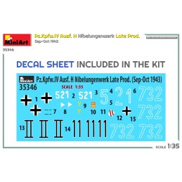 CARRO DE COMBATE Sd.Kfz. 161 Ausf. H PANZER IV Nibelungenwerk 43  -Escala 1/35- MiniArt Models 35346
