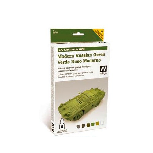 AFV PAINTING SYSTEM: VEHICULOS VERDE RUSO MODERNO (6 botes - 8 ml)