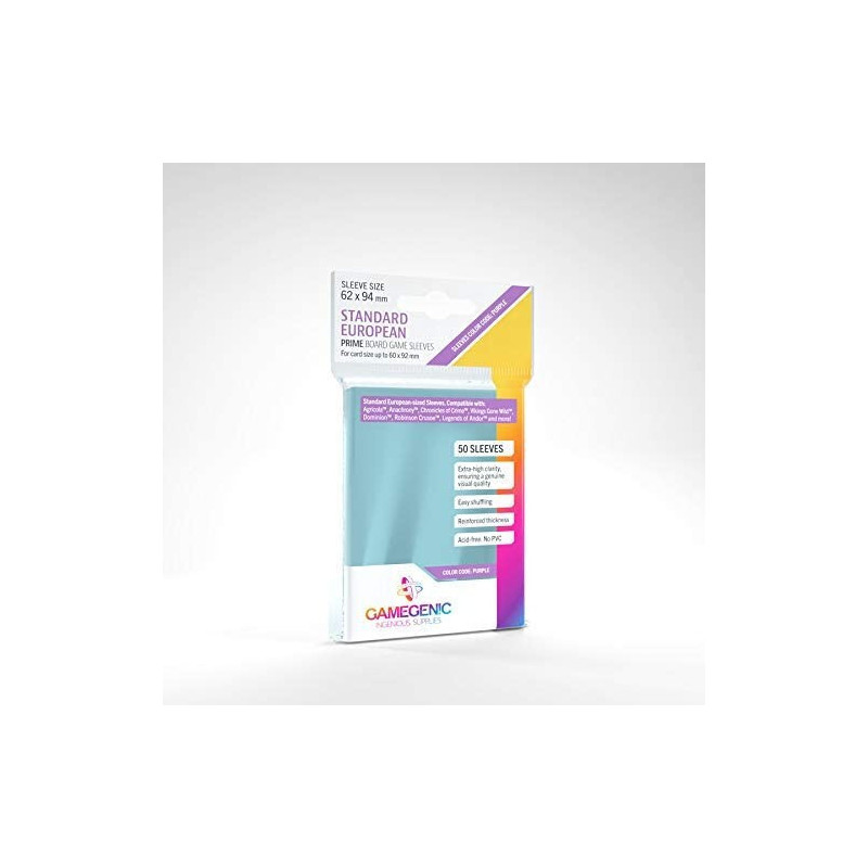 FUNDAS ESTANDAR EUROPEAS PRIME (62x94mm) 50 UNIDADES FUNDAS ESTANDAR EUROPEAS PRIME (62x94mm) 50 UNIDADES