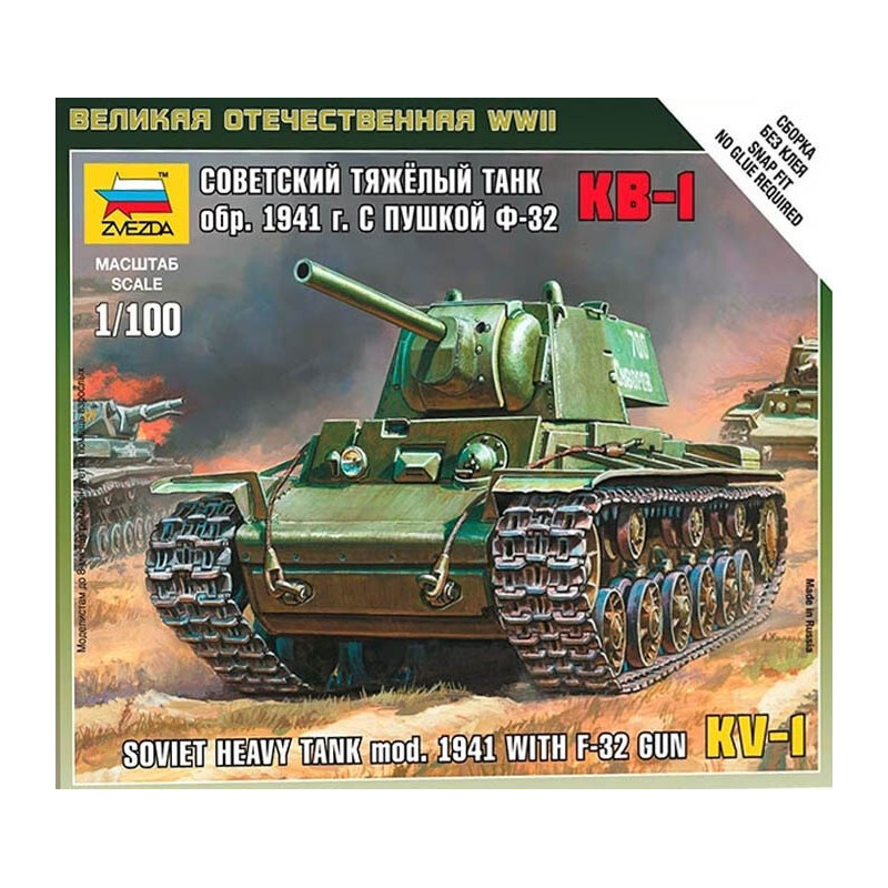 CARRO DE COMBATE KV-1 Mod. 1940 (Cañon F-32) -Escala 1/100- Zvezda 6190 CARRO DE COMBATE KV-1 Mod. 1940 (Cañon F-32) -Escala 1/100- Zvezda 6190
