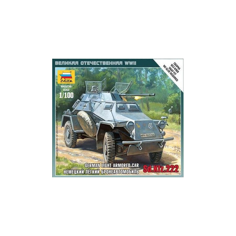 VEHICULO BLINDADO SD.KFZ. 222 Zvezda 6157 VEHICULO BLINDADO SD.KFZ. 222 Zvezda 6157