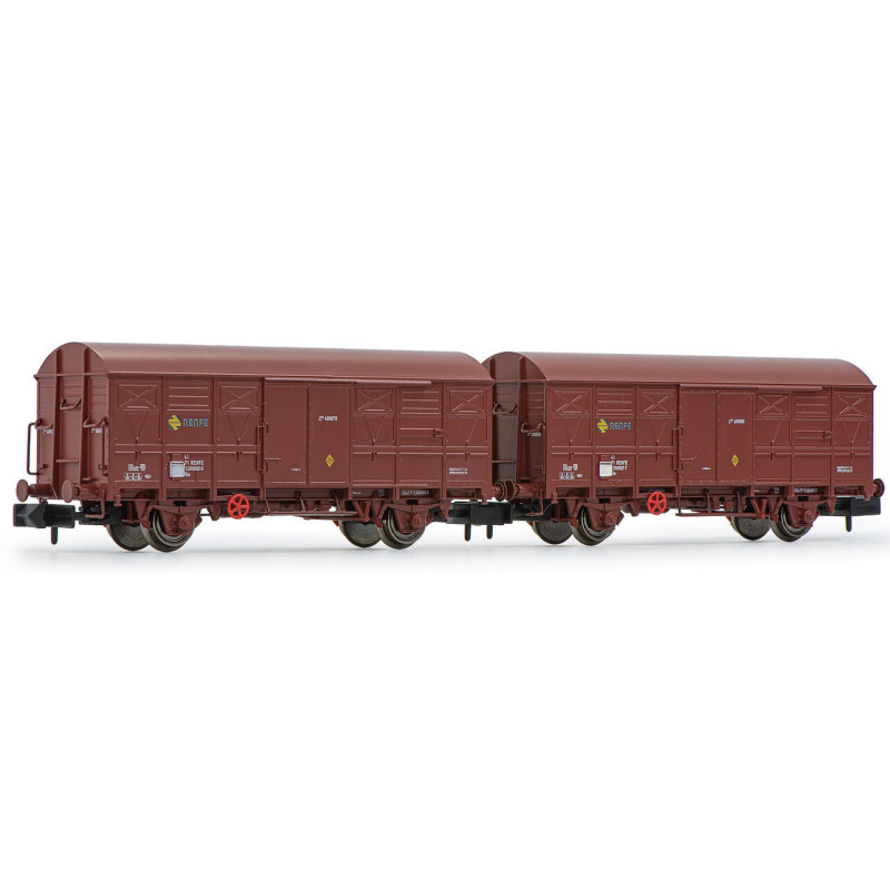 SET 2 VAGONES CERRADOS ORE (Marron) RENFE Ep. IV -Escala 1/160 - N- Arnold HN6523 SET 2 VAGONES CERRADOS ORE (Marron) RENFE Ep. IV -Escala 1/160 - N- Arnold HN6523