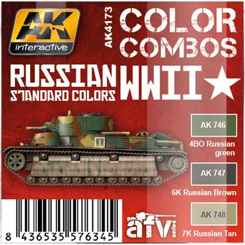 AFV series: RUSSIAN 2ª G.M. STANDARD COLORS - AK Interactive AK 4173