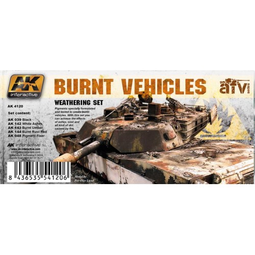 AFV series: BURNT VEHICLES (5 botes)