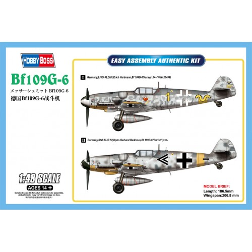 MESSERSCHMITT Bf-109 G-6 -Escala 1/48- Hobby Boss 81751