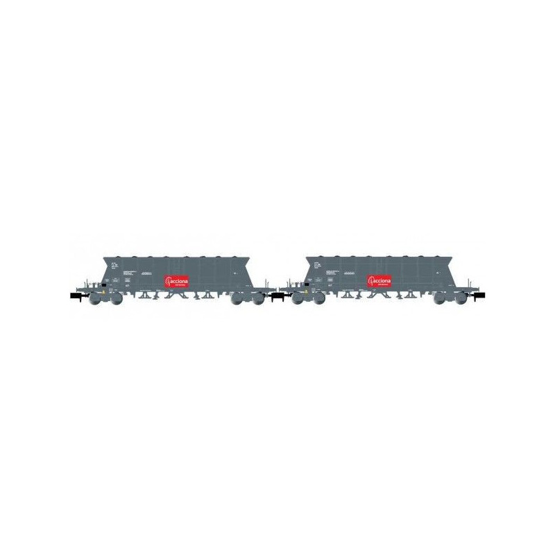 SET 2 VAGONES TOLVA FAOS DE ACCIONA LIBREA GRIS - EP.VI - ARNOLD HN6618 SET 2 VAGONES TOLVA FAOS DE ACCIONA LIBREA GRIS - EP.VI - ARNOLD HN6618