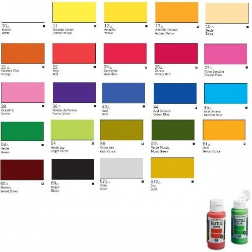Textile Color: BLANCO (60 ml) - Acrilicos Vallejo 40010