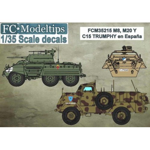 CALCAS VEHICULOS BLINDADOS M-8, M-20 y Trumphy ESPAÑOLES - FC Modeltips c35215