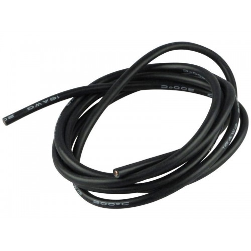 CABLE SILICONA NEGRO 1.5MM (AWG 16) 1 METRO