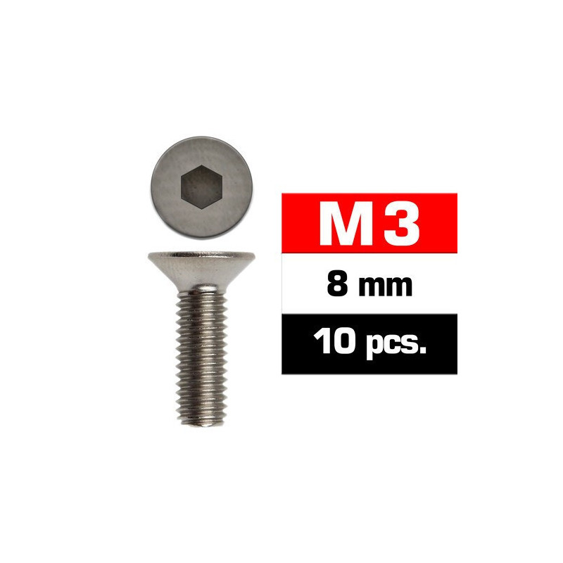 TORNILLO CABEZA AVELLANADA ALLEN (3 x 8 mm) TORNILLO CABEZA AVELLANADA ALLEN (3 x 8 mm)