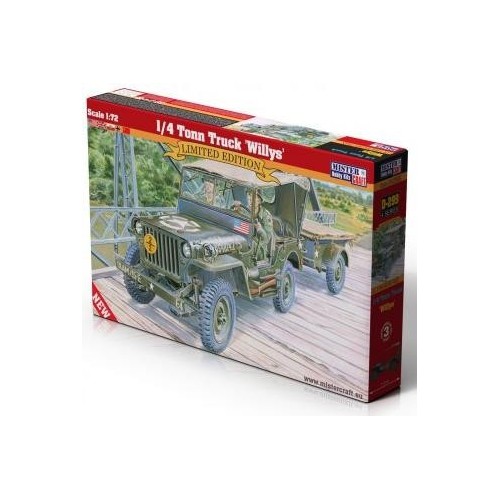 JEEP WILLYS & REMOLQUE 1/72 - Mister Craft Hobby 042998