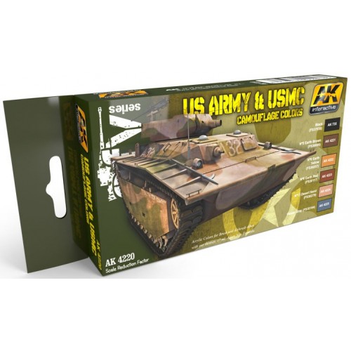 Set Colores: CAMUFLAJE U.S. ARMY & U.S.M.C. - AK Interactive 4220