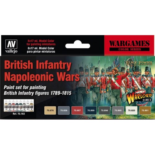 WARGAMES SET BRITISH INFANTRY NAPOLEONIC WARS - ACRILICOS VALLEJO 70163