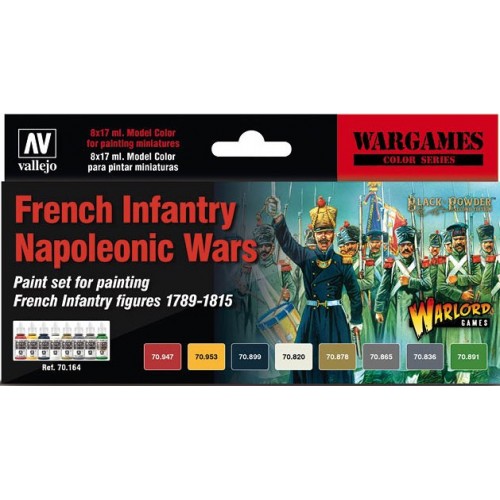 WARGAMES SET FRENCH INFANTRY NAPOLEONIC WARS - ACRILICOS VALLEJO 70164