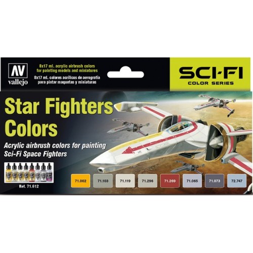 MODEL AIR SET: STAR FIGHTHER COLORS (8 BOTES 17ML) - ACRILICOS VALLEJO 71612